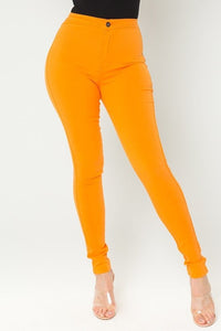 HIGH RISE STRETCH SKINNY JEANS (7COLORS)