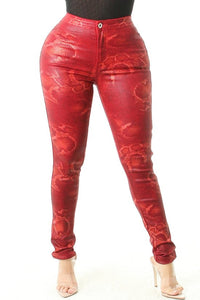 PY THON PRINT JEANS (2 COLORS)