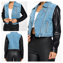 Load image into Gallery viewer, DENIM LOVES LEATHER JACKET