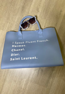 “FOREIGN TALK” TOTE