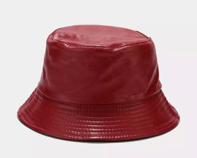 LEATHER BUCKET HAT(3COLORS)