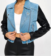 Load image into Gallery viewer, DENIM LOVES LEATHER JACKET